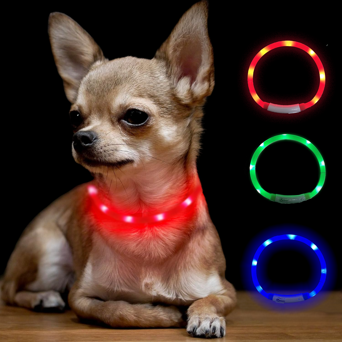 Silicone LED Dog Collar,USB Re - Tech Dog Accessories 评论和价格