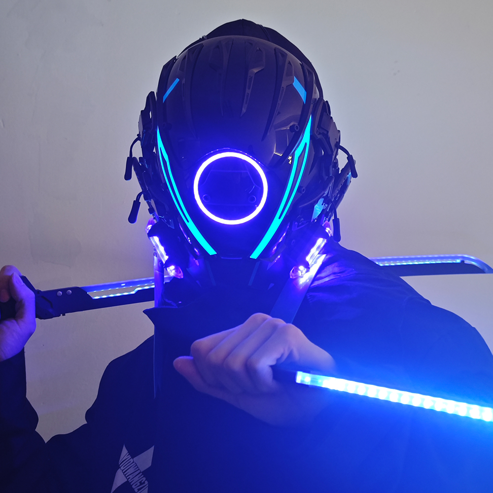JAUPTO Punk Mask for Men, LED  - Tech Wear Accessories 评论和价格