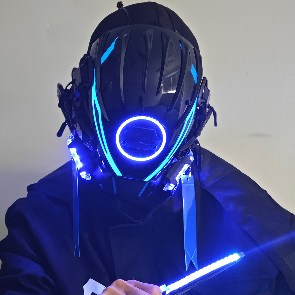 JAUPTO Punk Mask for Men, LED  - Tech Wear Accessories 评论和价格