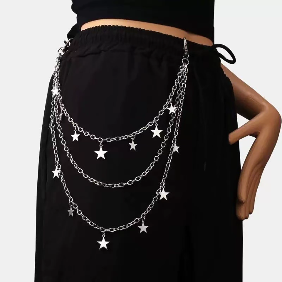 Sexy Y2K Layered Star Dangle P - Tech Wear Accessories 评论和价格