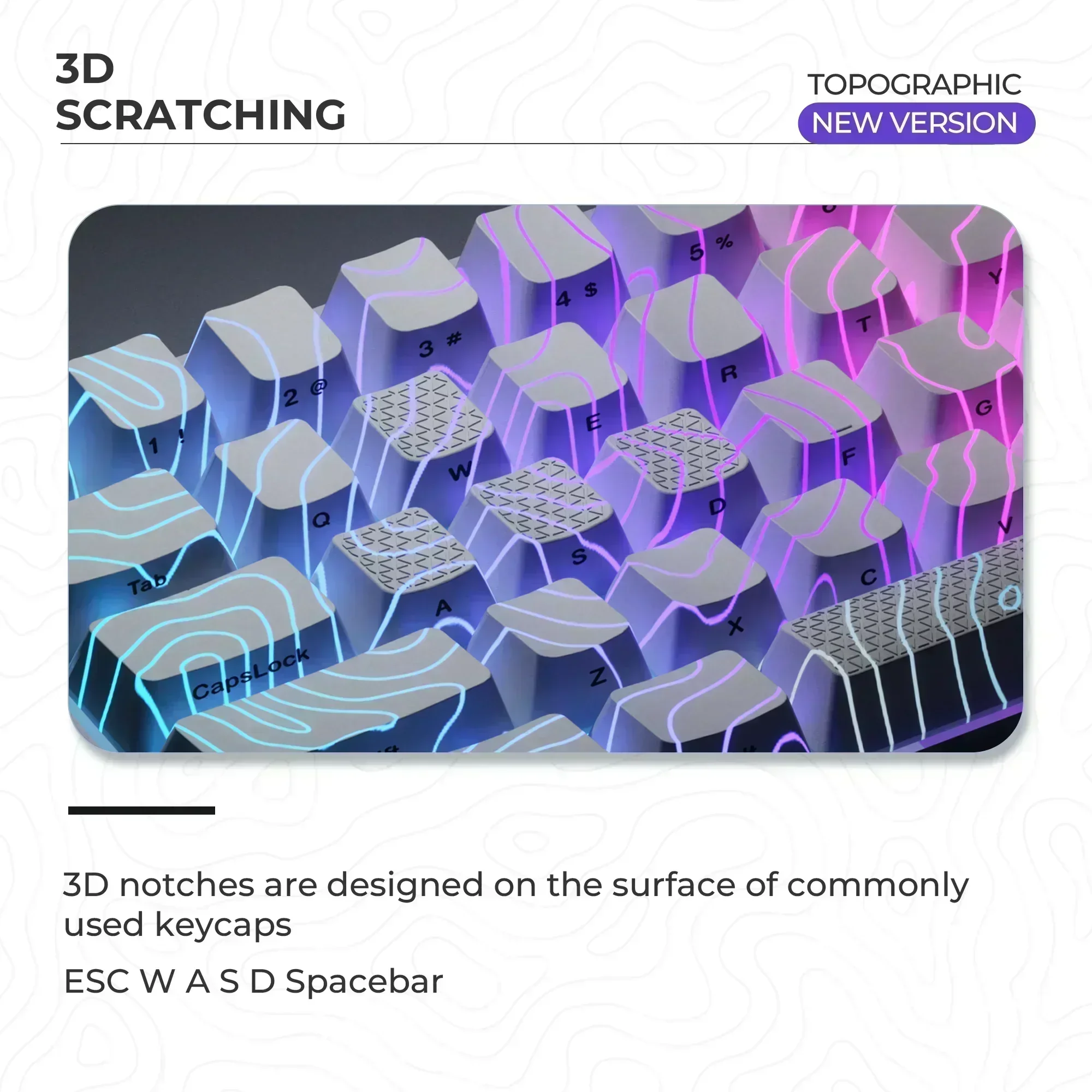 XVX Keycaps Topographic New Ve - Tech Accessories Key 评论和价格