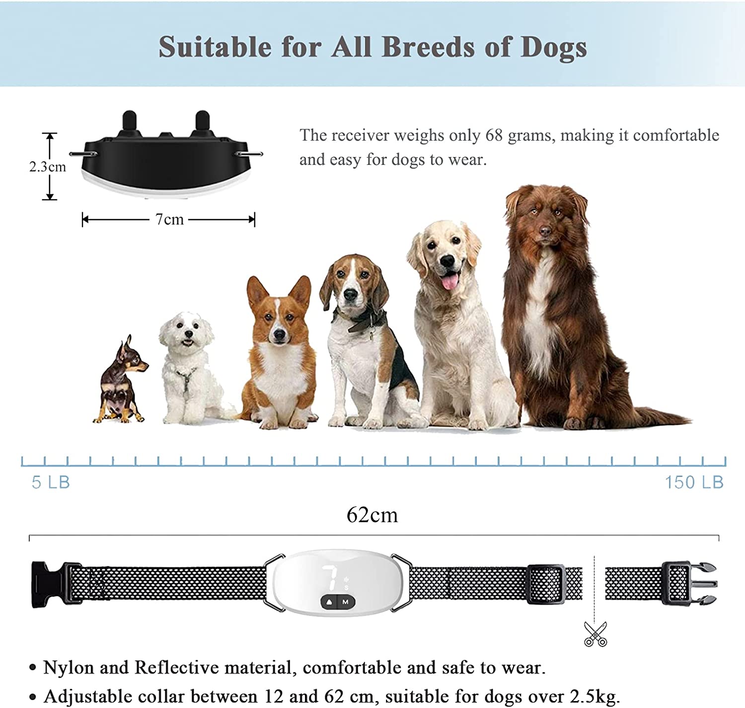 Anti bark dog collar Electric  - Tech Dog Accessories 评论和价格