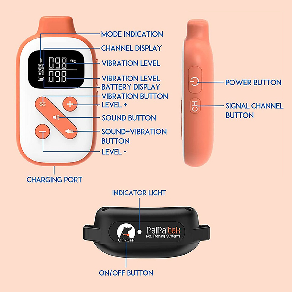 PaiPaitek 3300ft Dog Vibrating - Tech Dog Accessories 评论和价格