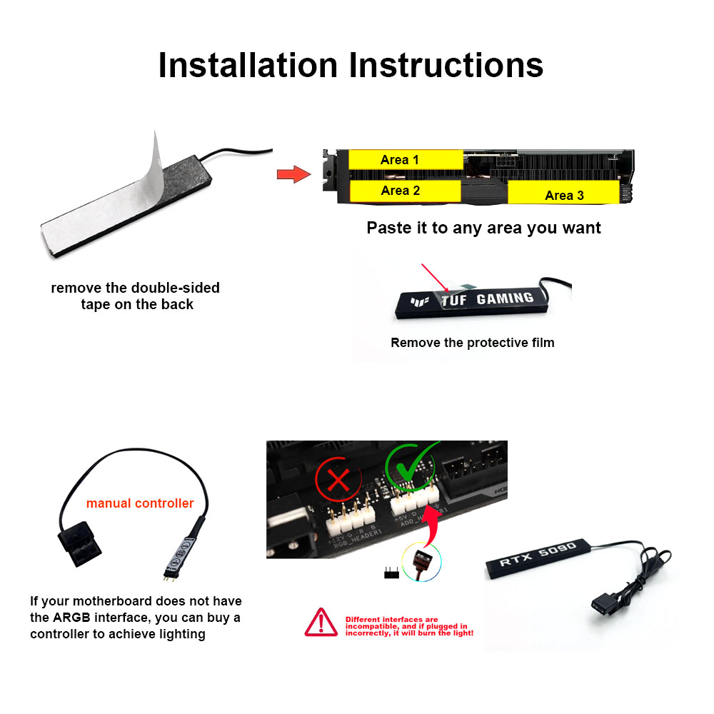 PC GPU ARGB Lighting Panel Whi - Tech Gaming Accessories 评论和价格